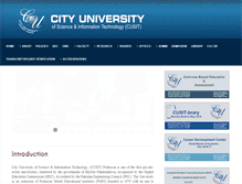 Tablet Screenshot of cityuniversity.edu.pk